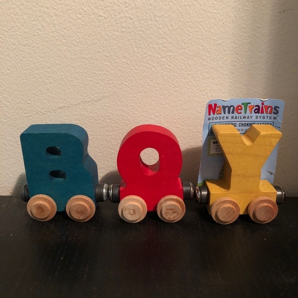 NameTrains Other - BOY Name train letters - baby shower, room decoration